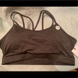 Charcoal heather bra solid OM-DRI moisture